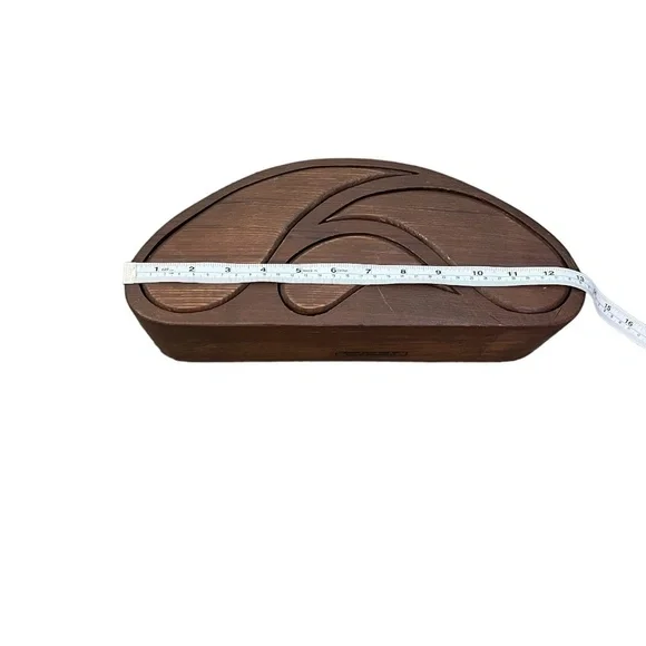Curved Wooden Jewelry Box, Hand Crafted‎ By David Burdette